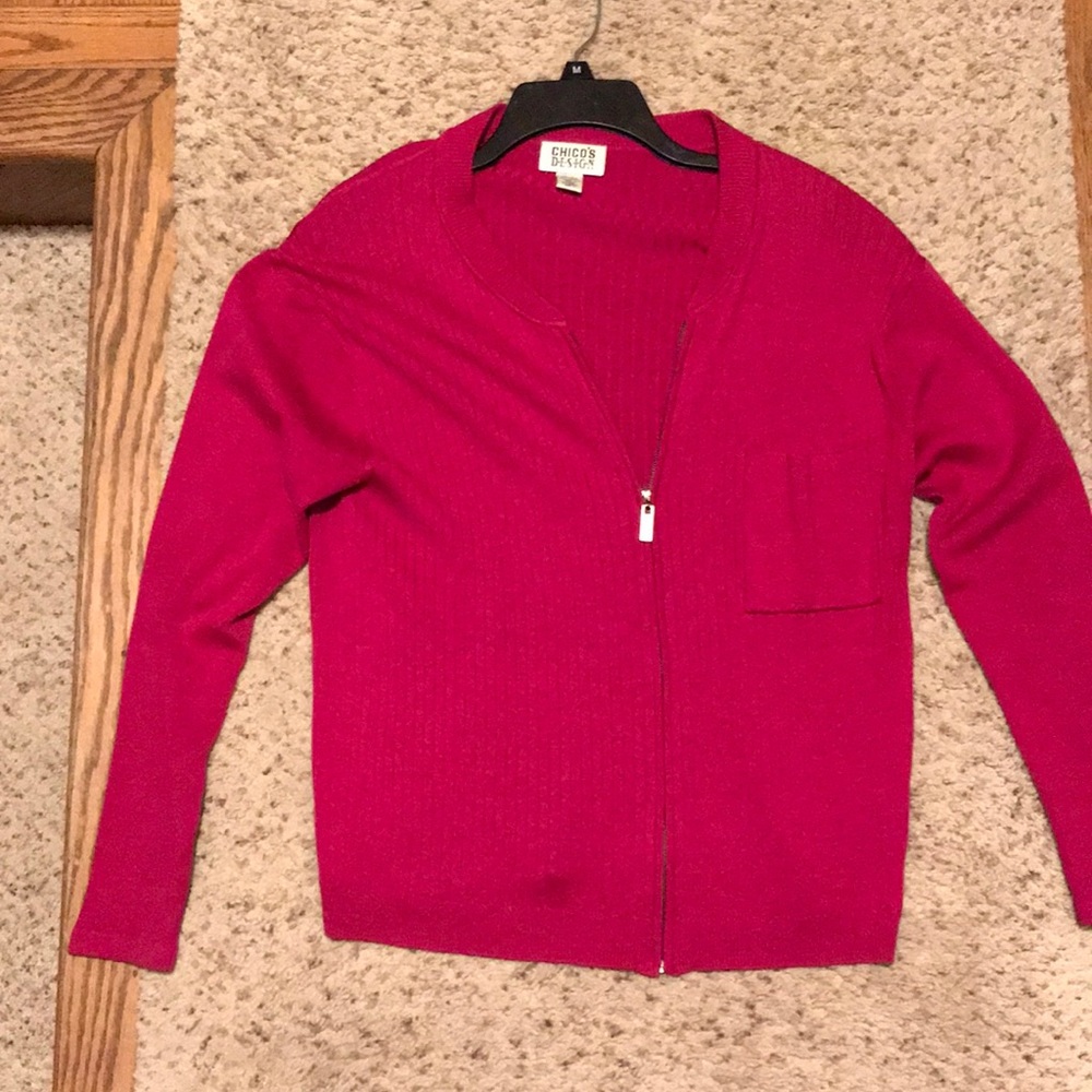Front zip cardigan sweater